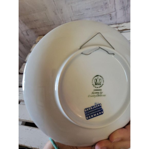 B&g country Christmas 1997 plate blue children‎ tre - Picture 2 of 3